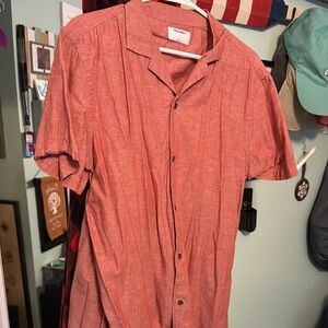 Old Navy Red Casual Button Down Shirt